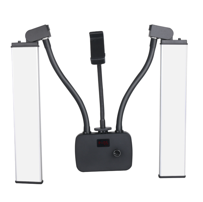 Lampa LED do fotografii i nagrań z dwoma ramionami - zdjęcie produktu 10
