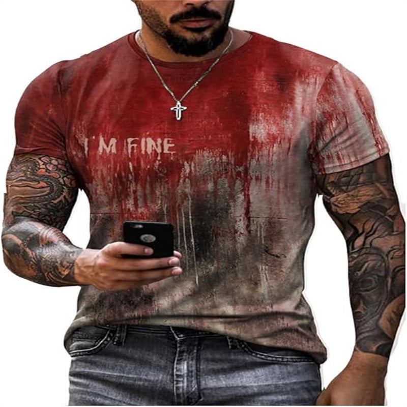 Męski T-shirt z nadrukiem 3D - 64 warianty