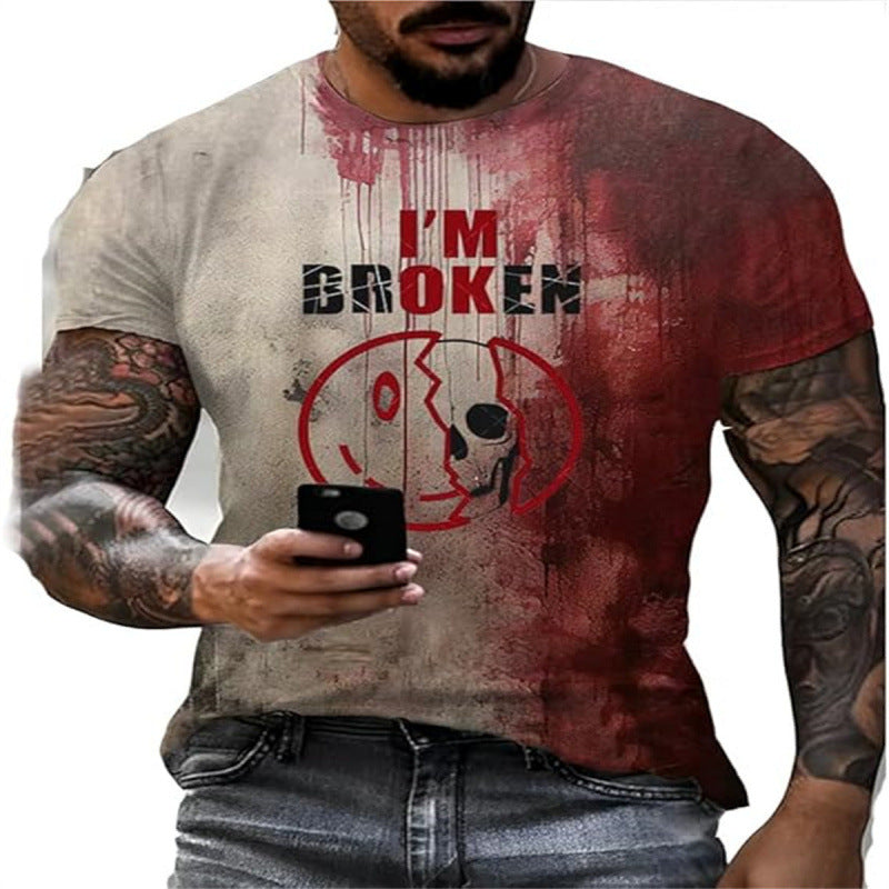 Męski T-shirt z nadrukiem 3D - 64 warianty