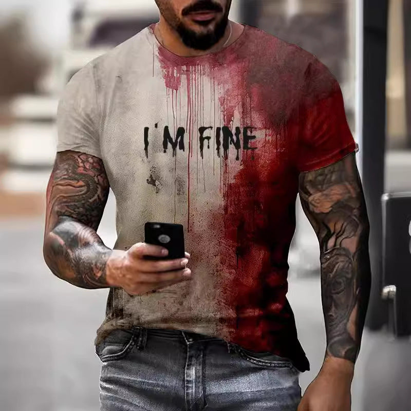 Męski T-shirt z nadrukiem 3D - 64 warianty