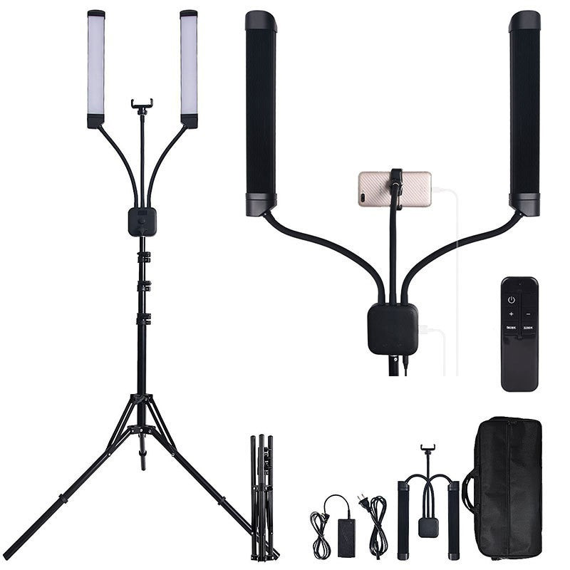 Lampa LED do fotografii i nagrań z dwoma ramionami - zdjęcie produktu 9