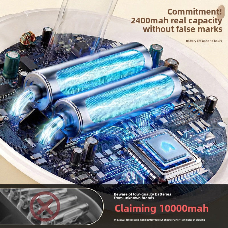 Rechargeable USB Desk Fan with Stepless Speed