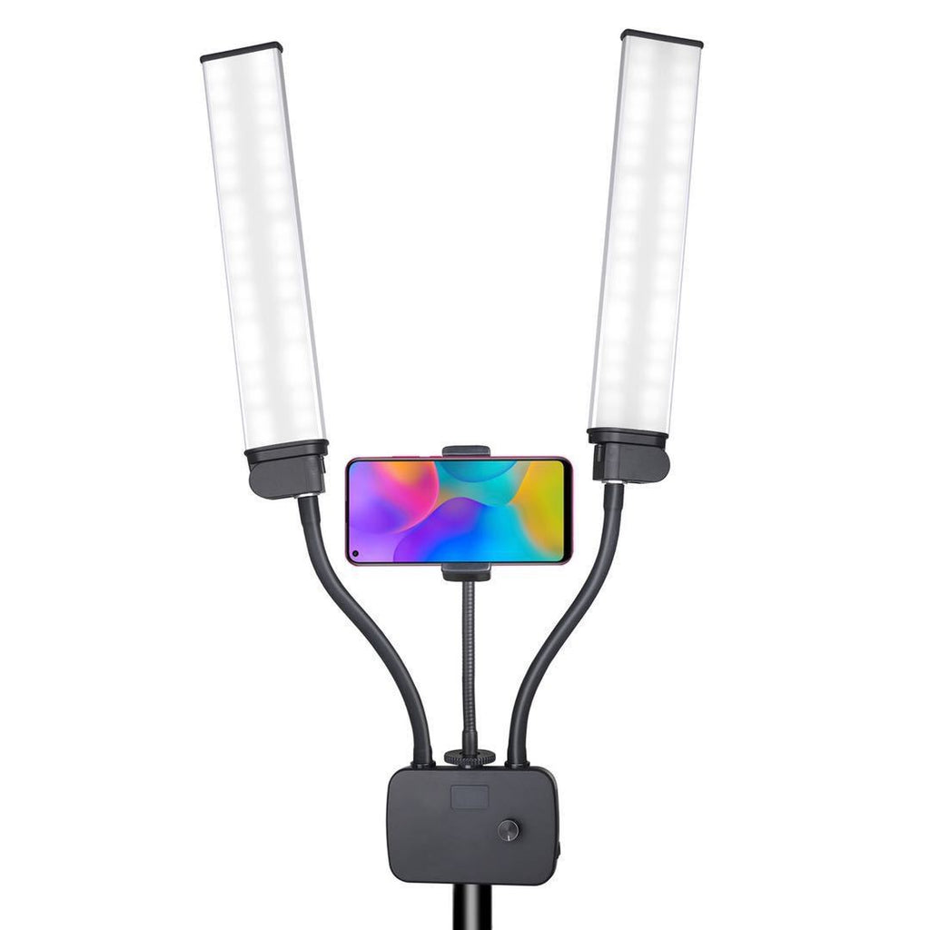 Lampa LED do fotografii i nagrań z dwoma ramionami - zdjęcie produktu 6
