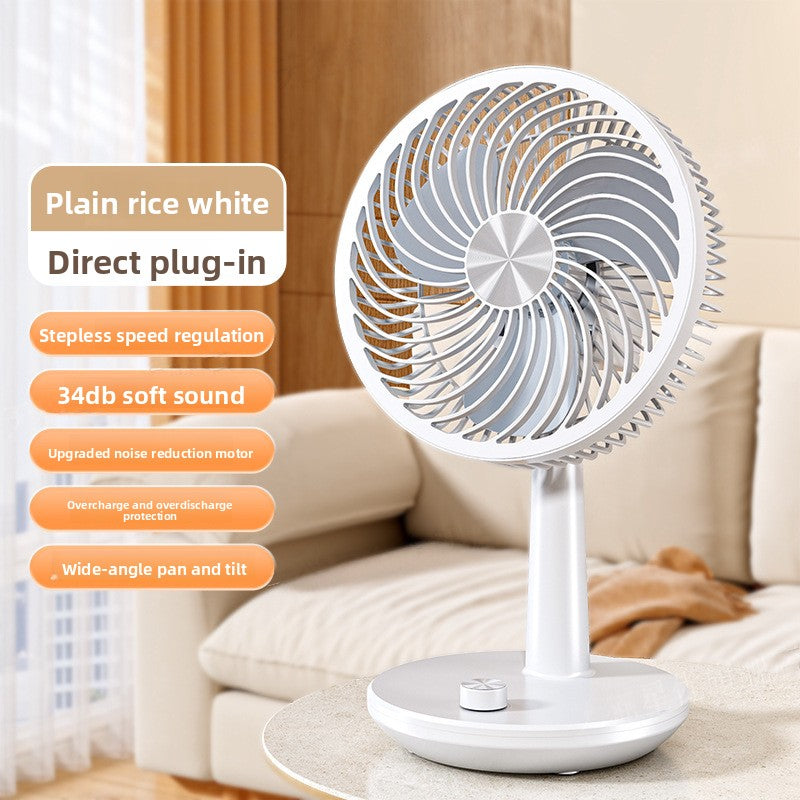 Rechargeable USB Desk Fan with Stepless Speed