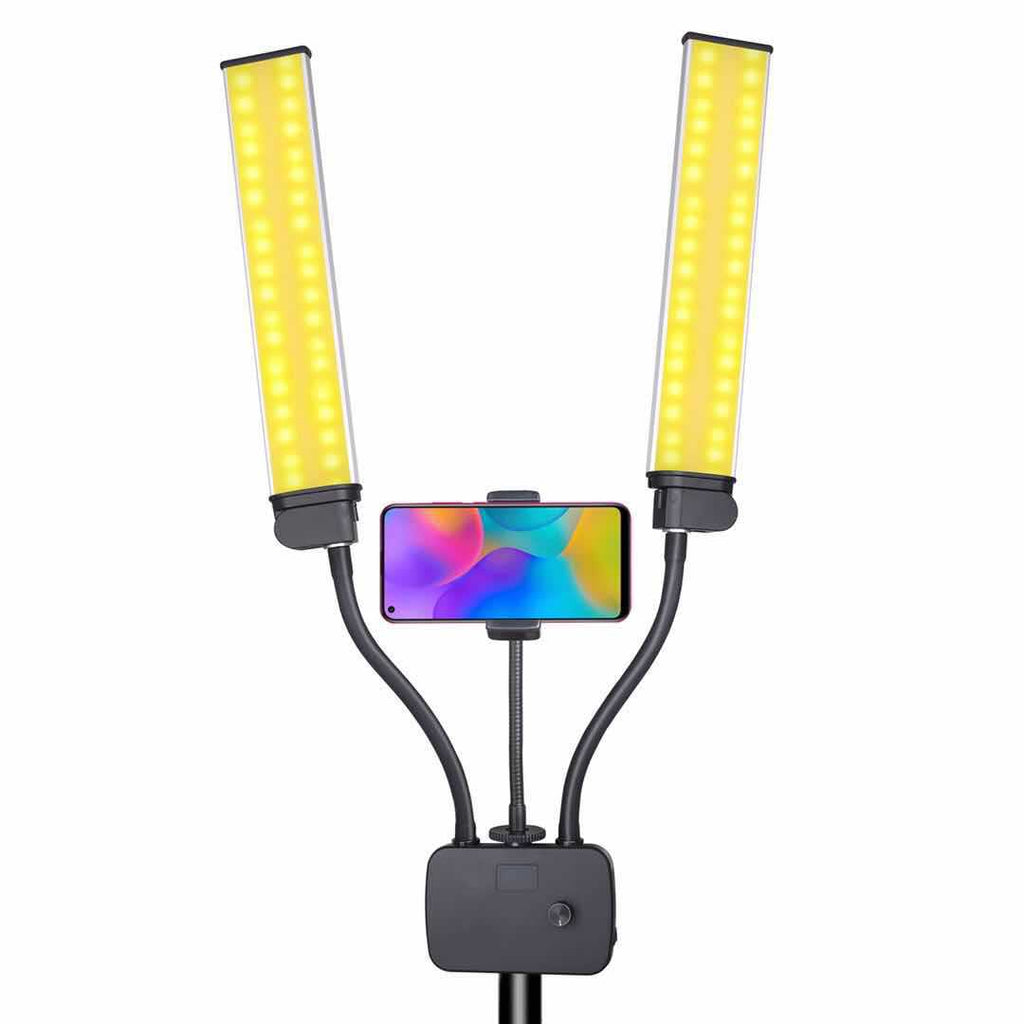 Lampa LED do fotografii i nagrań z dwoma ramionami - zdjęcie produktu 5